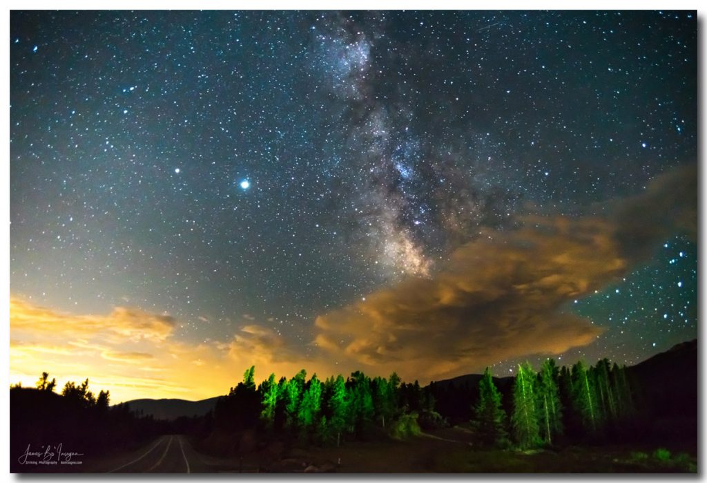 Milky Way Rising Out Of The Clouds Art Print Cargo Trailer Conversion 