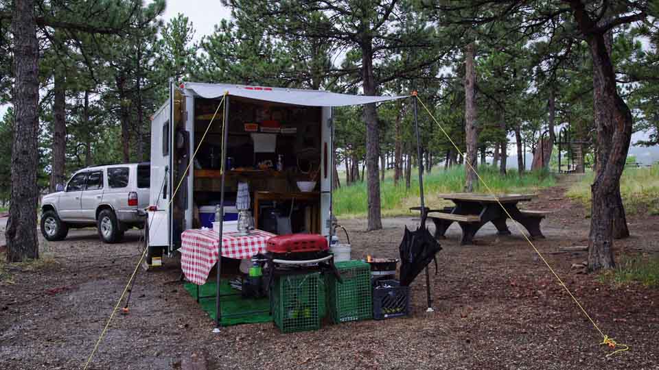 Colorado Camping at Eagle Campground with Cargo Trailer Camper